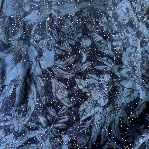 Vintage 80's Nite Kraze Dark Blue/Black Velvet, Studded, Cocktail Dress- 7/8 - Picture 10 of 12